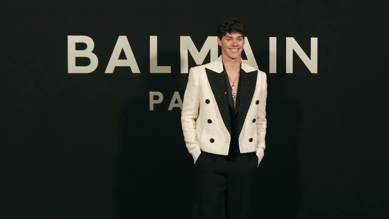 The Balmain Army shows out to support Olivier Rousteing's return to Men's Fashion Week
