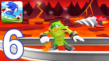 Sonic Runners Adventure - Gameplay Walkthrough Part 6 - Lava Mountain, Boss (iOS, Android)
