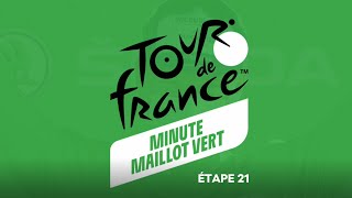 La journée du #MaillotVert sur l'étape 21 - Wout Van Aert prive Cavendish de la victoire !