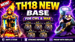 Th18 New Bases For Cwl &amp; War Base With Link  - Th18 Best &amp; New Base Link - In Clash Of Clans June 