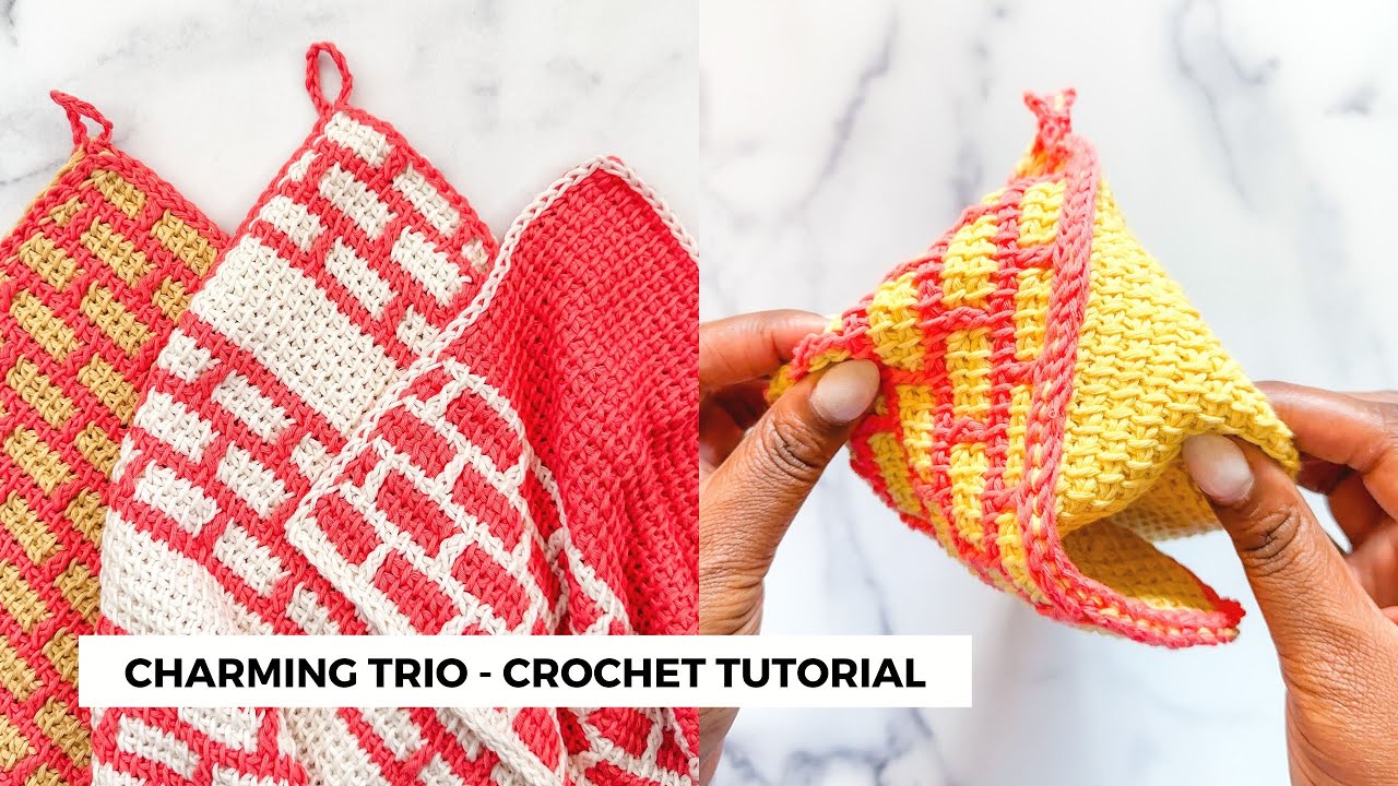 Level Up Your Crochet Skills with the Charming Trio: FREE Tunisian Crochet Kitchen Patterns
