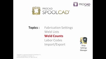 PROCAD SPOOLCAD - Shop Settings Manager Tutorial