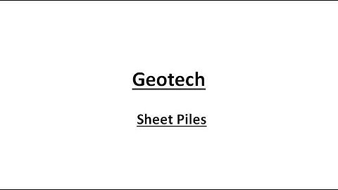 Sheet Piles - Geotech (Soil Mechanics) - GATE - CIVIL ENGG