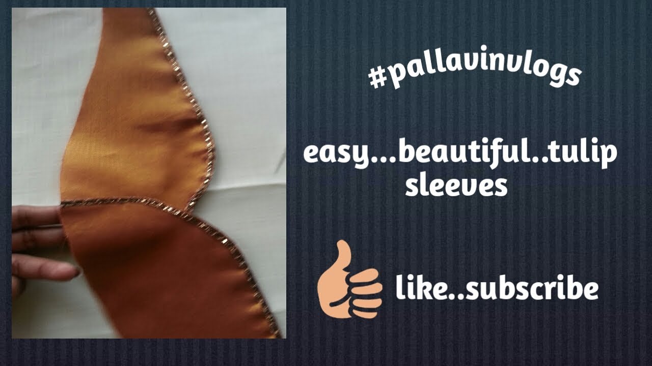Tulip sleeves cutting & stitching in malayalam beautiful sleeves design