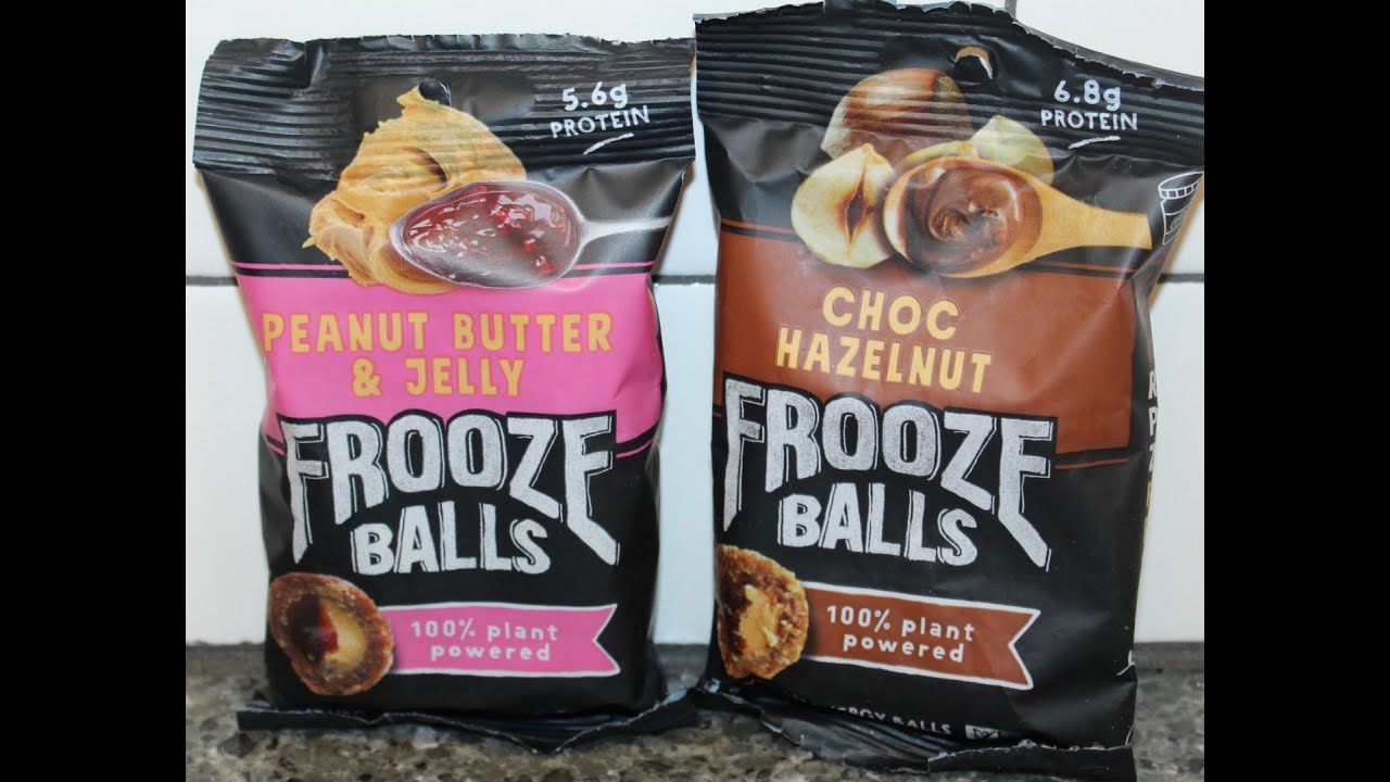 Frooze Balls: Peanut Butter & Jelly and Choc Hazelnut Review - YouTube