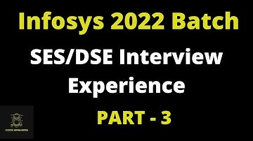 Experience-3 Infosys SES/DSE Profile Interview Experience 2022 Batch | Infosys interview Discussion