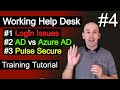Working Help Desk Tickets, Active Directory and Azure AD password reset, VPN Pulse Secure issue.