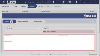 EFSP Non Integrated Location File Into Existing Case