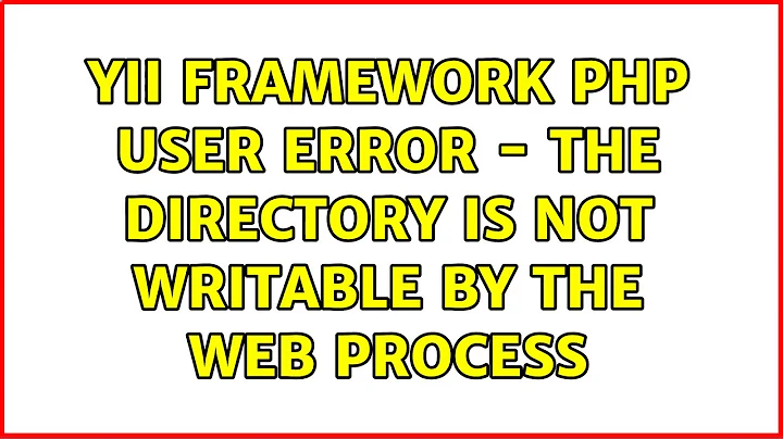 yii framework PHP User Error - The directory is not writable by the Web process