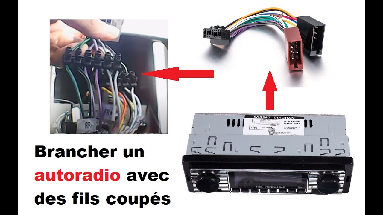 CONNECTING A CAR RADIO WITH CUT WIRES 