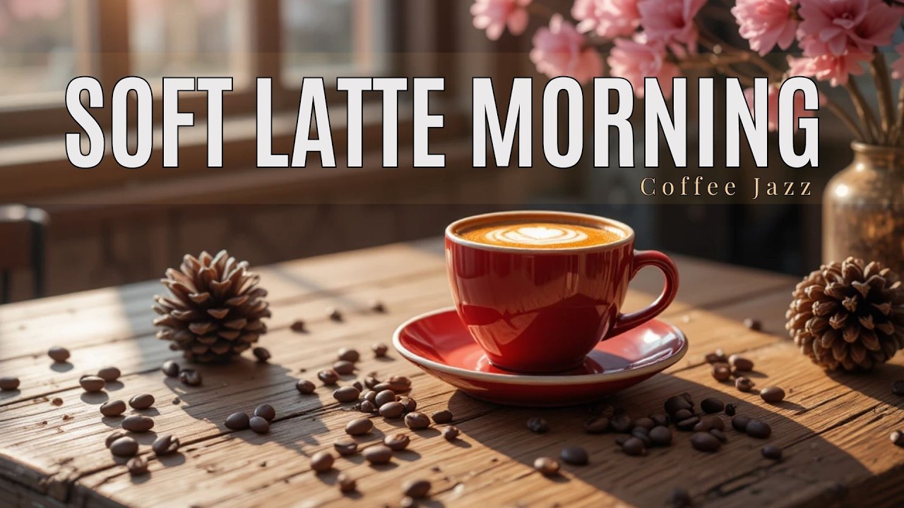 Relaxing Café Ambience with Soft Jazz ☕ Spring Latte by the Window (3 Hours)