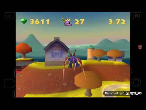 Spyro Year Of The Dragon PS1 Emulator Walkthrough: Part 17 Country Speedway