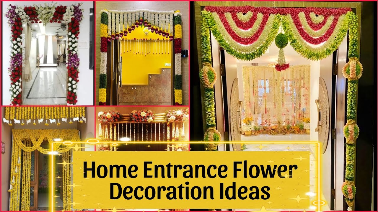 Flower decoration ideas for home entrance|house entrance flower ...
