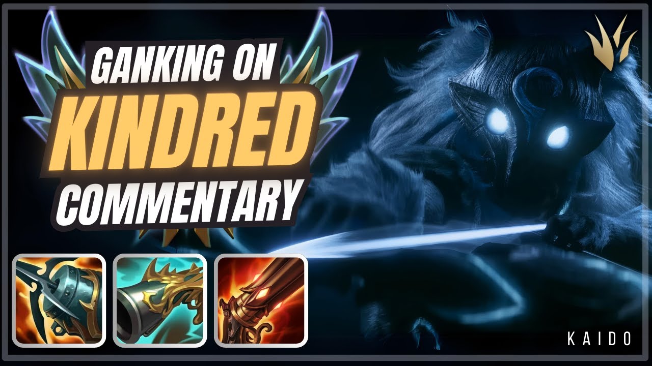 [Rank 1 Kindred] How to gank on Kindred Season 14 | Kaido w/ Commentary