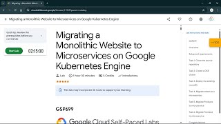 Migrating a Monolithic Website to Microservices on Google Kubernetes Engine | #qwiklabs | #GSP699