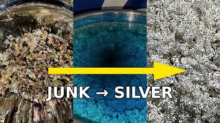 Refining Silver from Junk to Pure Crystals Start to Finish - Silver Cell Refining