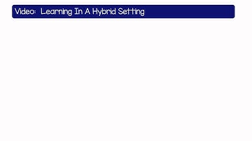 Learning in A Hybrid Learning Environment