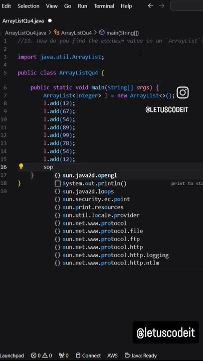 Find maximum value from an Arraylist #coding #programming #development ...