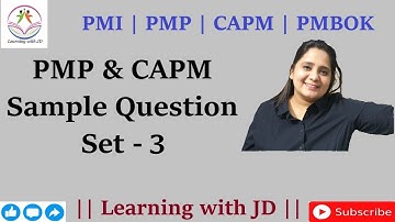 (3) PMP & CAPM Exam Questions and Answer | Practice Questions | PMI | PMBOK | Learning with JD