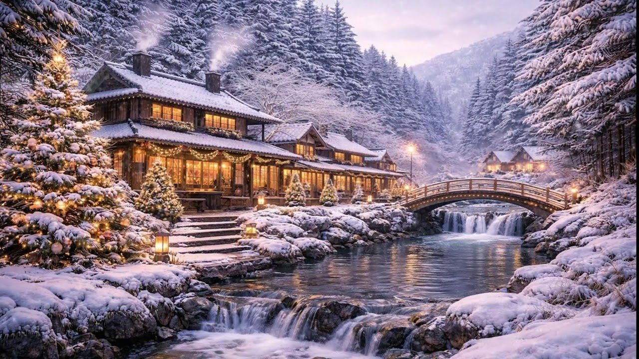 Cozy Winter Night Lounge ❄️ Gentle Jazz Piano & Cozy Coffee Shop Ambience for Study & Work