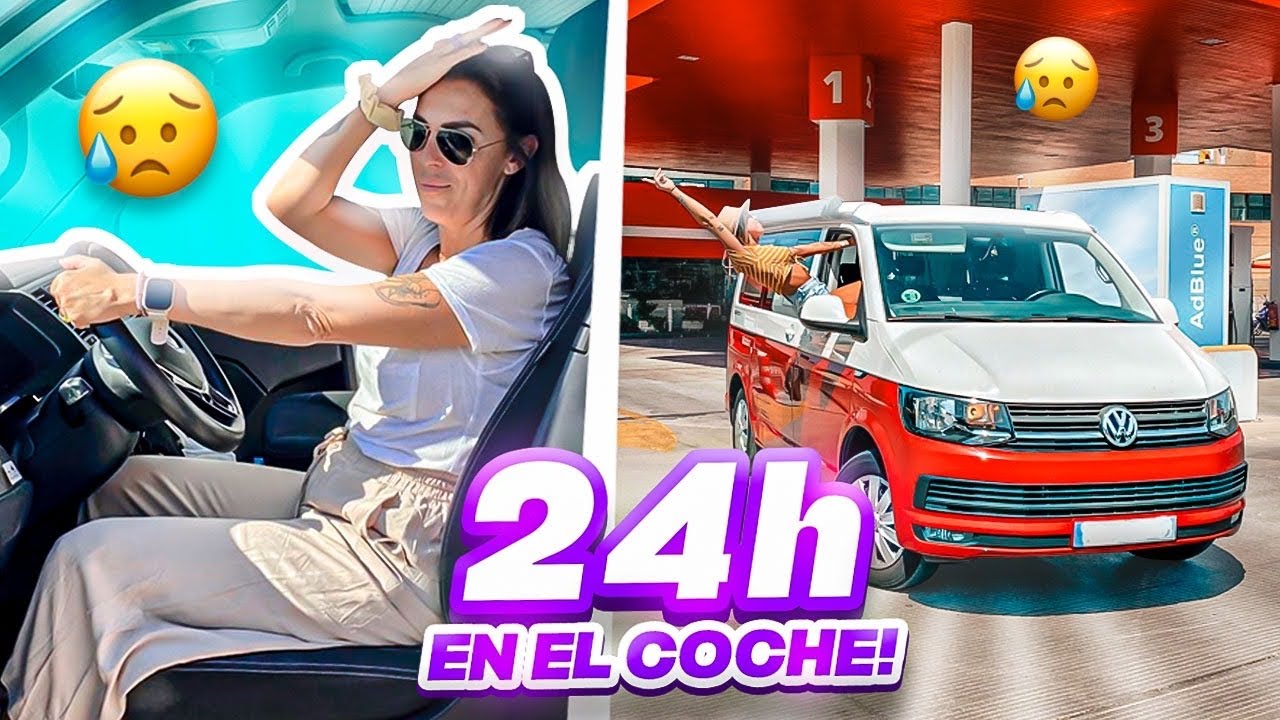 24 HORAS en el COCHE comiendo en AREAS DE SERVICIO!🤪