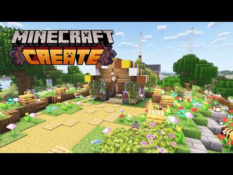 How To Build A Create Mod Sugar Farm With Bees - Day 10