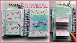 Tutorial desplegable scrapbook ventana doble abatible.