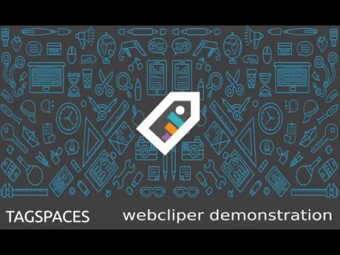 TagSpaces - Webcliper Demo in Chrome - video from TagSpaces