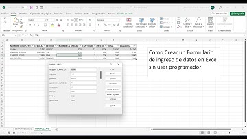 Como Crear un Formulario de ingreso de datos en Excel sin usar programador