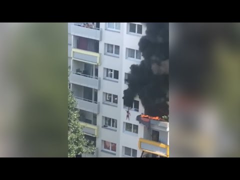 Two kids are safe after jumping from 3rd-floor apartment fire in France