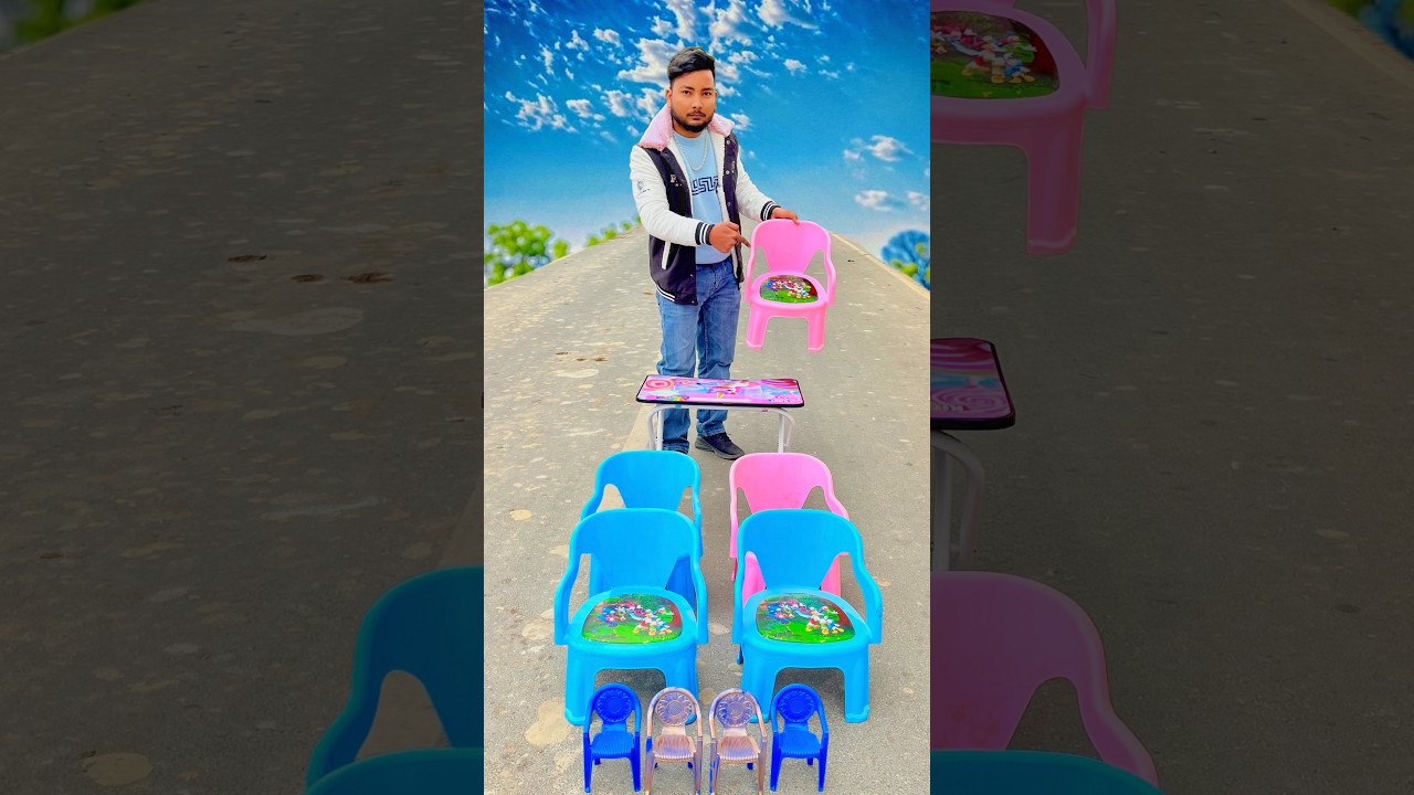 5 Medium Size Chairs And 4 Mini Chairs And 1 Table Playground Rectangle Table 