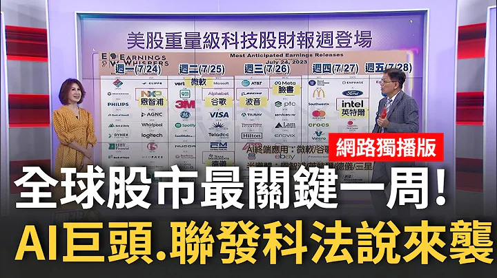 股市最关键一周! FED会议.美股.台股超级财报来袭 AI股真假见真章!微软.谷歌.META财报本周将公布｜陈斐娟 主持｜20230724| 关我什么事 feat.蔡明彰 - 天天要闻