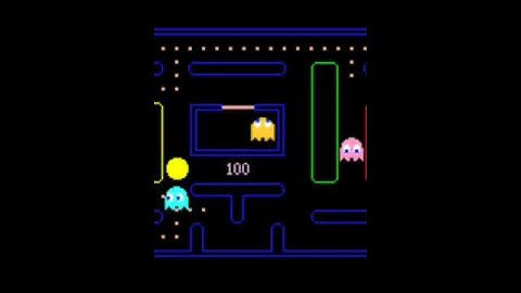 Pac-man eats a cherry