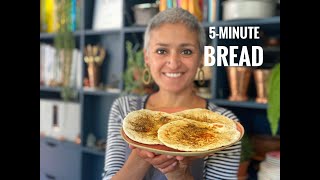 5MINUTE BREAD | Quick and delicious flatbreads | Perfect bread in Minutes | Food with Chetna