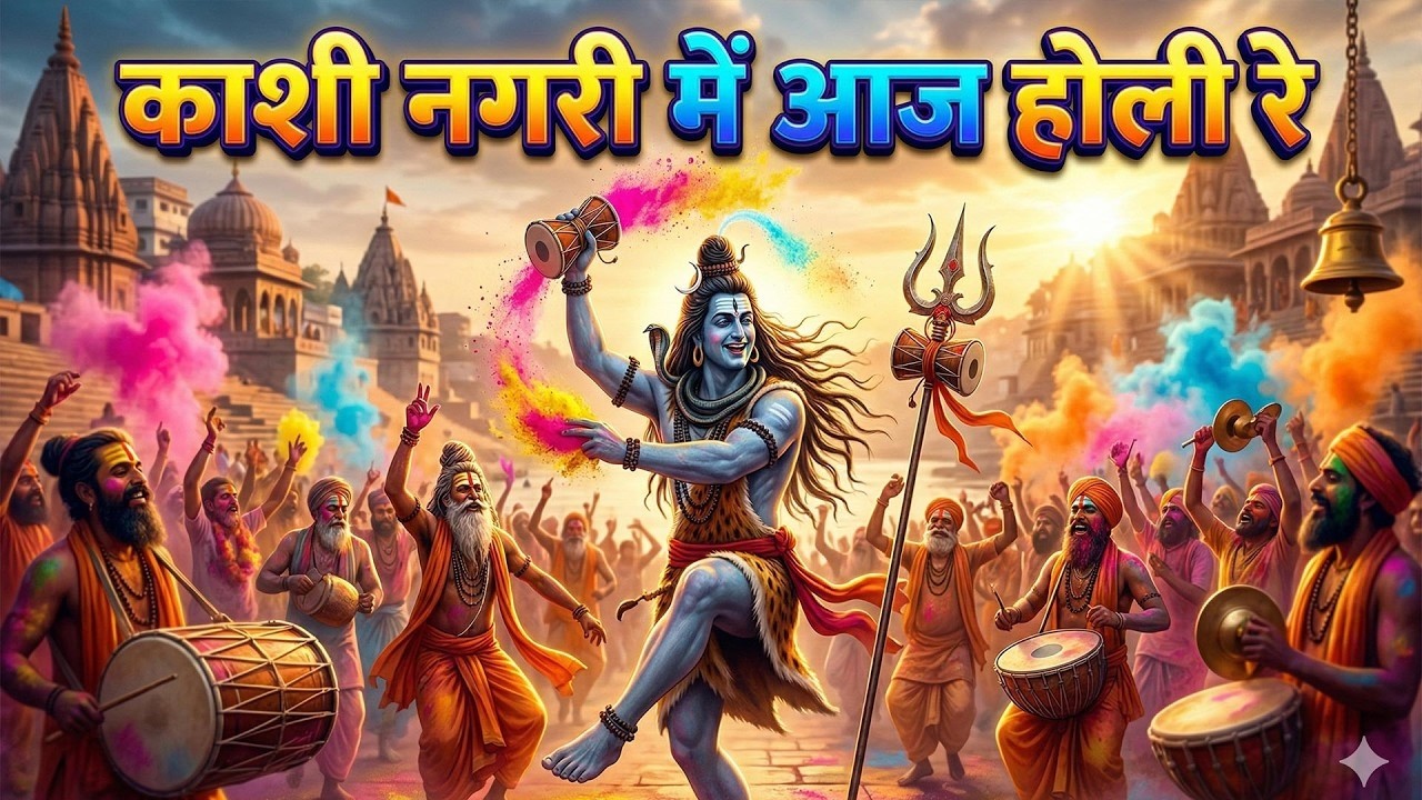 काशी नगरी में आज होली रे 🌸 Shiv Parvati Holi Bhajan | Bholenath New Holi Song