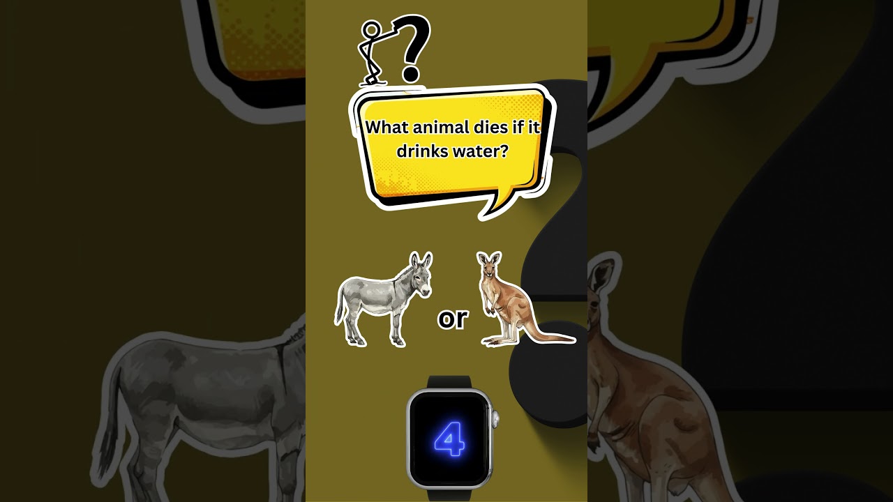 99% Will Fail! 🚫💧 What animal dies if it drinks water? 💀 