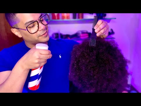 ASMR Español Peluqueria Arreglandote Tu Cabello Roleplay Relajante Para Domir. Barbero Dominicano