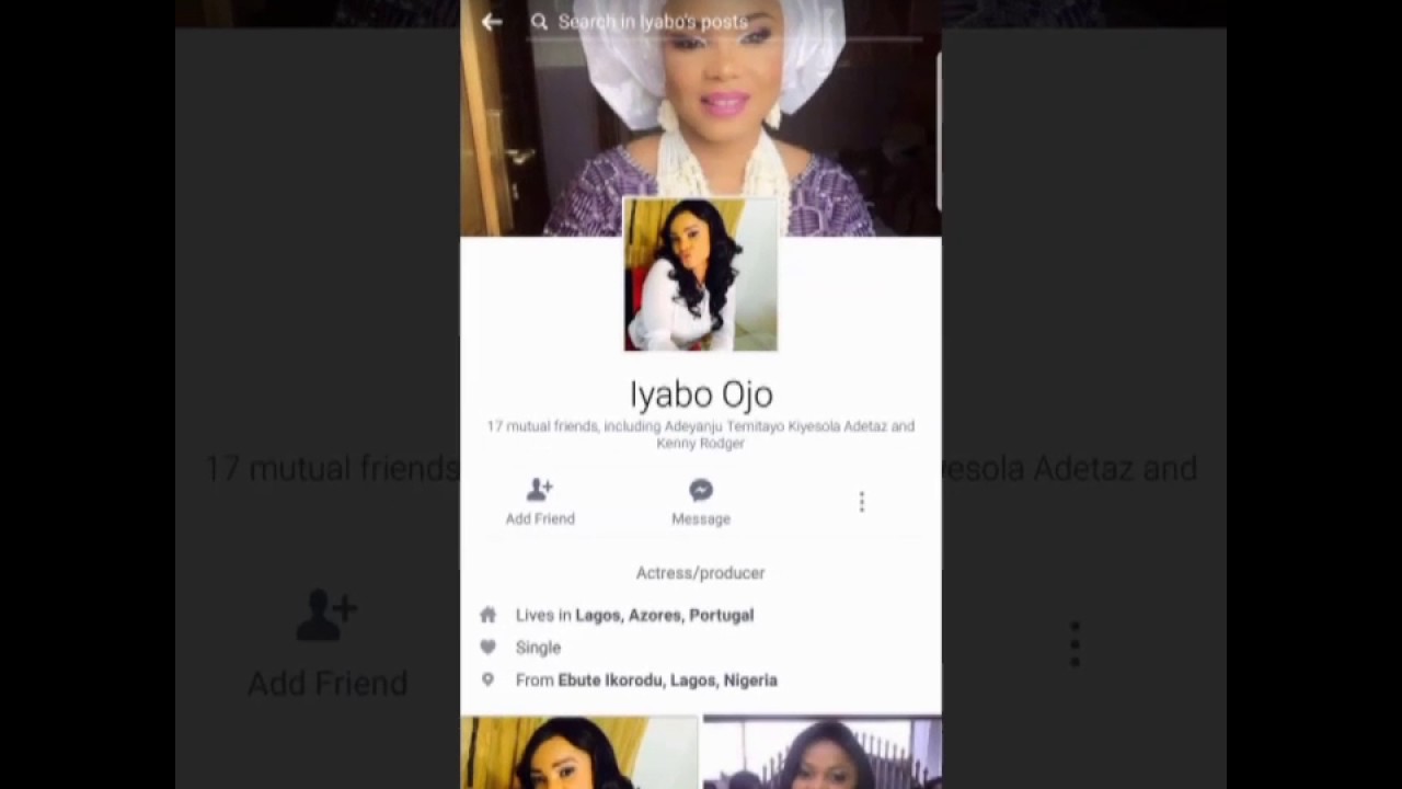 34 Fake Facebook acct of Iyabo Ojo