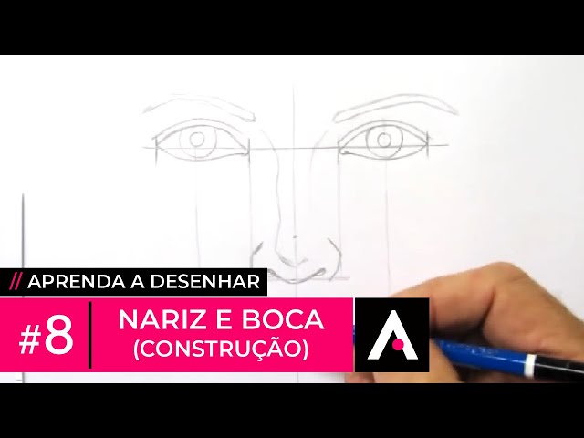 Como Desenhar Nariz e Boca - 1 de 2 (Construção) - Aprenda a