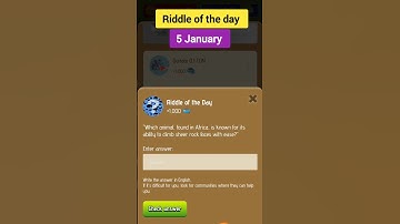 Riddle of the day zoo story | Today 5 January riddle of the day zoo bot