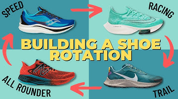 MY CURRENT RUNNING SHOE ROTATION & HOW TO BUILD YOUR OWN! Best shoes for racing, speed, trail!