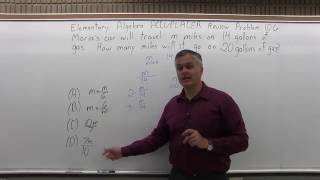 ACCUPLACER Review: Elementary Algebra Problem 106 - Mathematics with Dan Avedikian