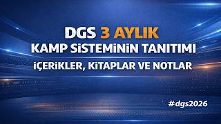 DGS 90 GÜNLÜK KAMP SİSTEMİNİN TANITIMI, İÇERİKLER, KİTAPLAR VE NOTLAR  #dgs2026