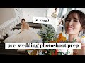 pre-wedding photoshoot: gown try-ons, makeup trial etc.