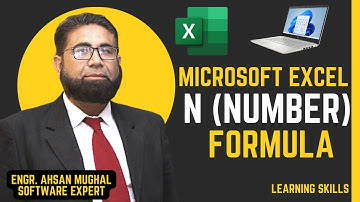 N FORMULA - #N -#microsoftexcel  - #microsoftoffice  - #microsoft  - AHSAN MUGHAL LEARNING SKILL