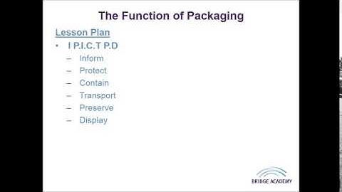 The Function of Packaging