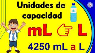 Convertir Mililitros a Litros ( mL a L ) ejemplo #1 🌀
