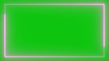 Pink Neon Border Green Screen Overlay Motion Graphics 4K 30fps Copyright Free