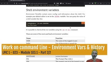 Work on the command line; Environment Variables and Path