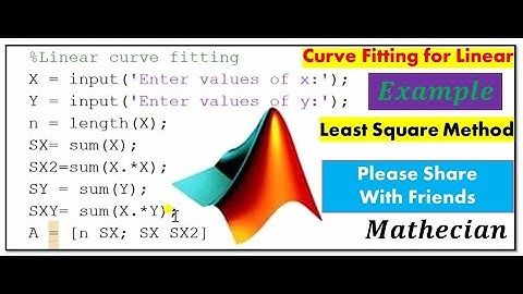 Matlab code for linear curve fitting|| Linear Least Square
